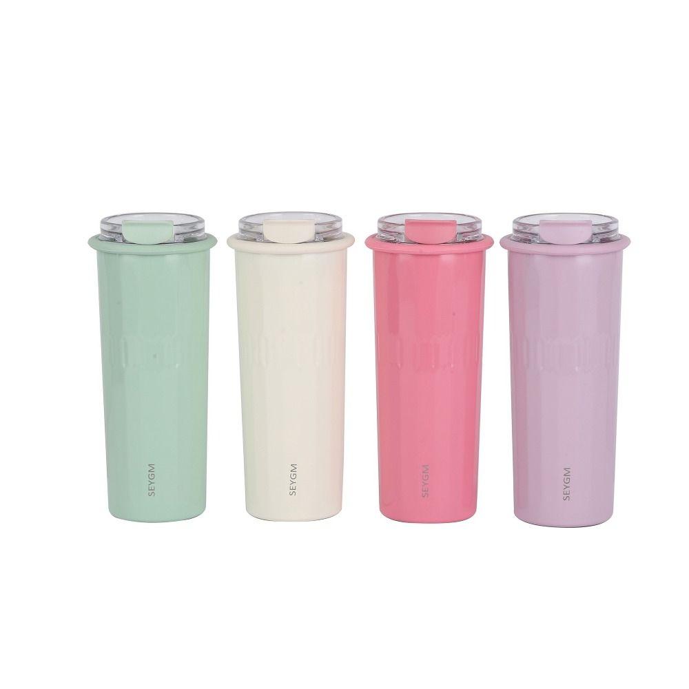 Leak-proof Hot Cold Water Bottle 500ml Straw Cup Portable Student Bottle  for Winter Outdoor