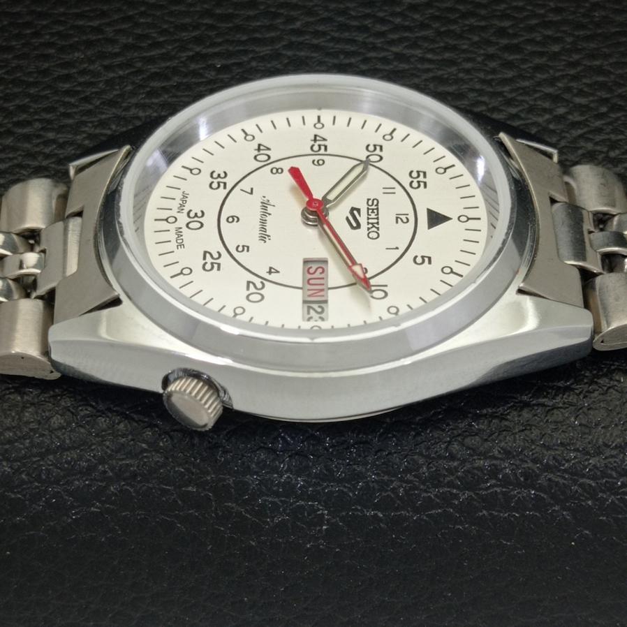 REFURBISHED VINTAGE SEIKO 5 AUTOMATIC 6309A JAPAN MENS D/D WHITE WATCH A318611-9