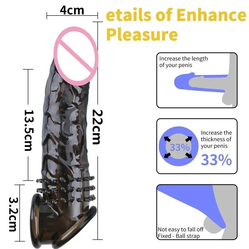 Penis sleeve for men jj thickening and lengthening spike braces sexual apathy special particles condom sex products