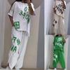 2025 INS Hot Sale Women's Letter Print Casual Sports Suit - Euro-American Style