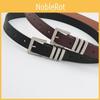 Metal Polished Buckle Womens Belt In Solid Color Versatile Paired With Jeans