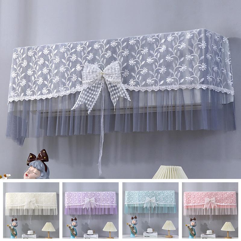 1pc Conditioner Cover Prevent Direct Blowing Bow-Tie Windshield Curtain Hanging Air Dust-proof