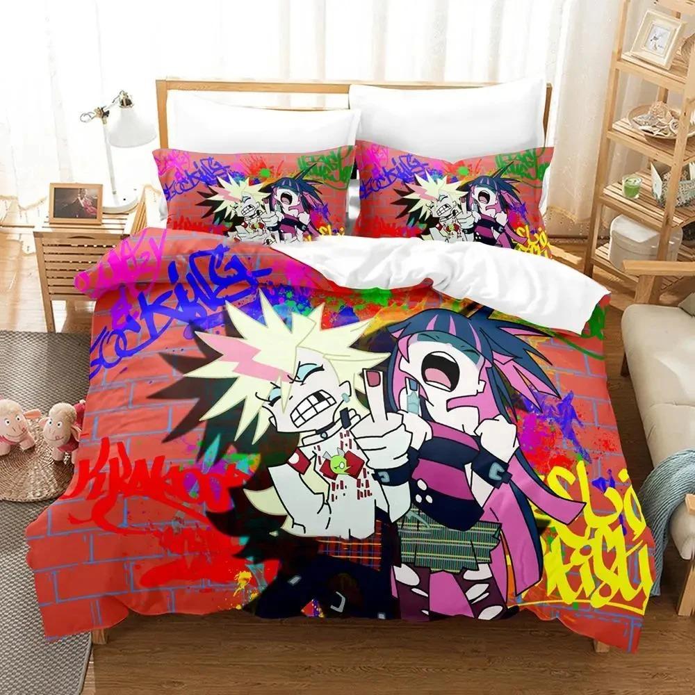 Anime Panty Stocking Garterbelt Bedding Set Boys Girls Twin Queen Size Duvet Cover Pillowcase Beds Kids Adult Home Textileextile