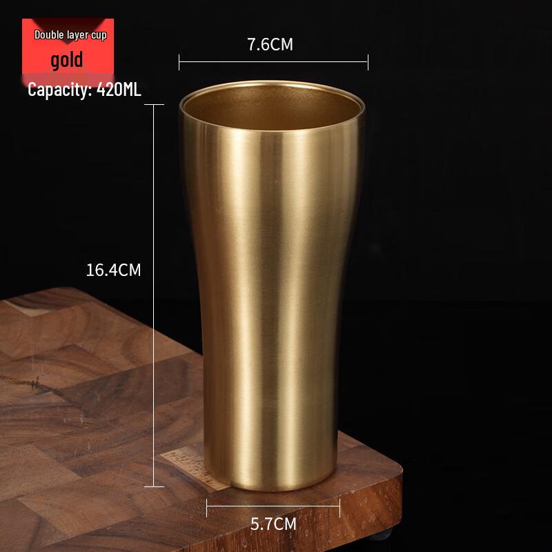 Torch-Shaped Stainless Steel Double-Walled Cold Drink Tumbler