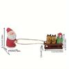 Mini Resin Santa Sleigh Decor, Christmas Tabletop Snow Scene. Creative Gift, No Electricity Needed.