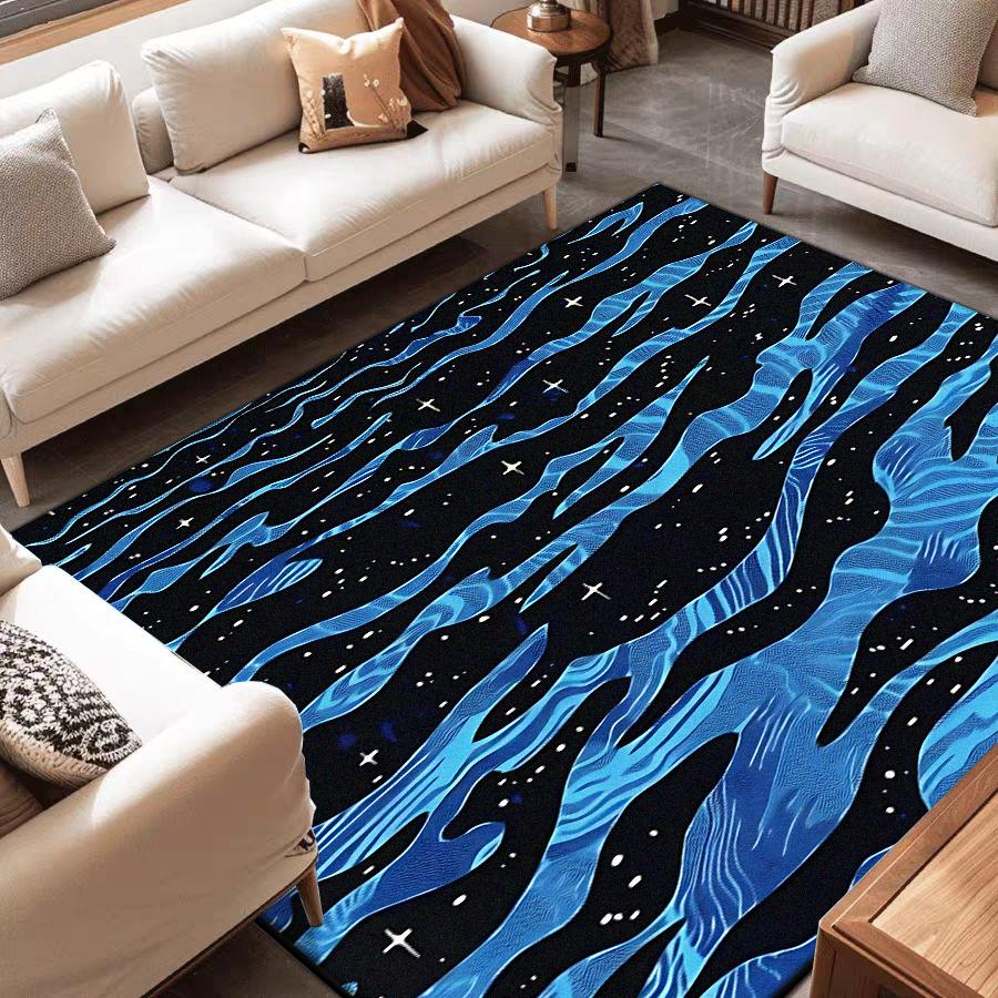 Modern Abstract Style Living Room Rug Non-slip Bedroom Decor Aesthetic Carpet Soft Customizable Sofa Table Mat Easy Cleaning
