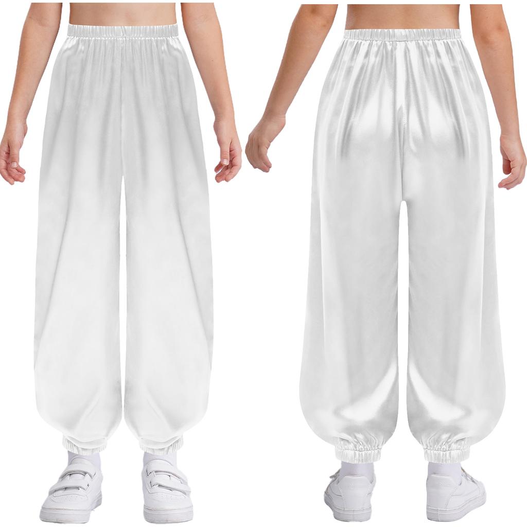 Dětská Kung Fu uniforma Oblečení pro bojová umění pro chlapce dívky Sada Tai Chi Wing Chun Elastický pas Jednobarevné kalhoty na vystoupení