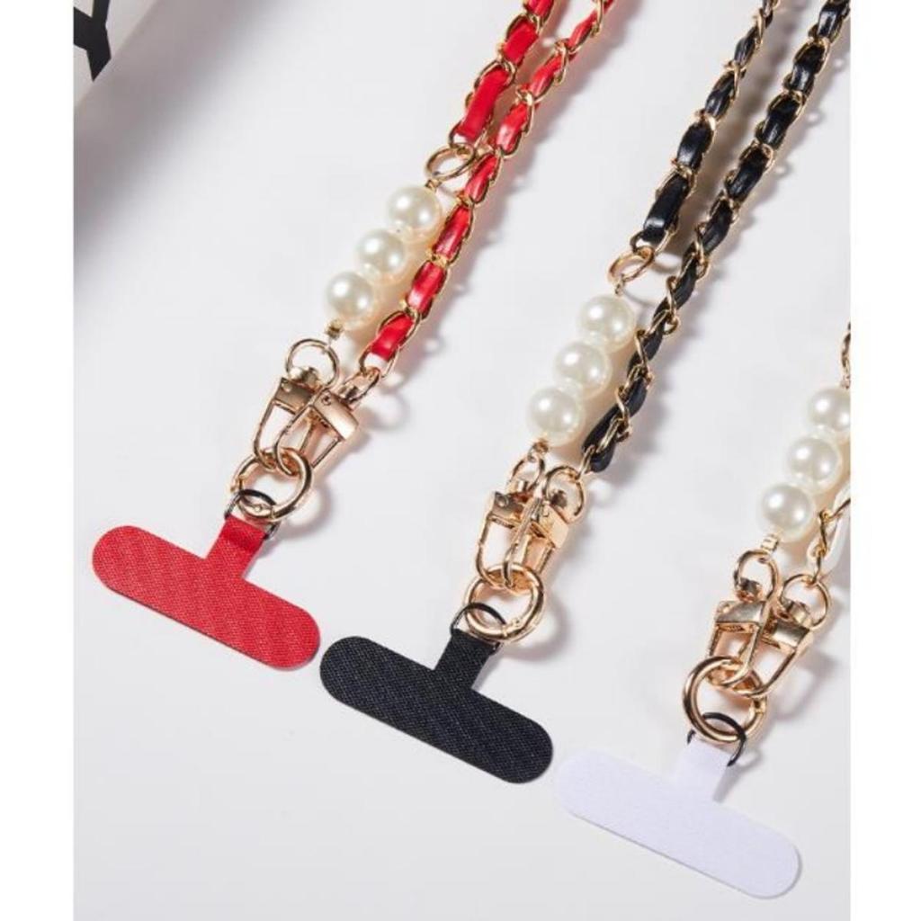 Phone Case Universal Lanyard Long Crossbody Pearl Pickup Chain Mobile Phone Lanyard Women's Long Neck And Shoulder Strap