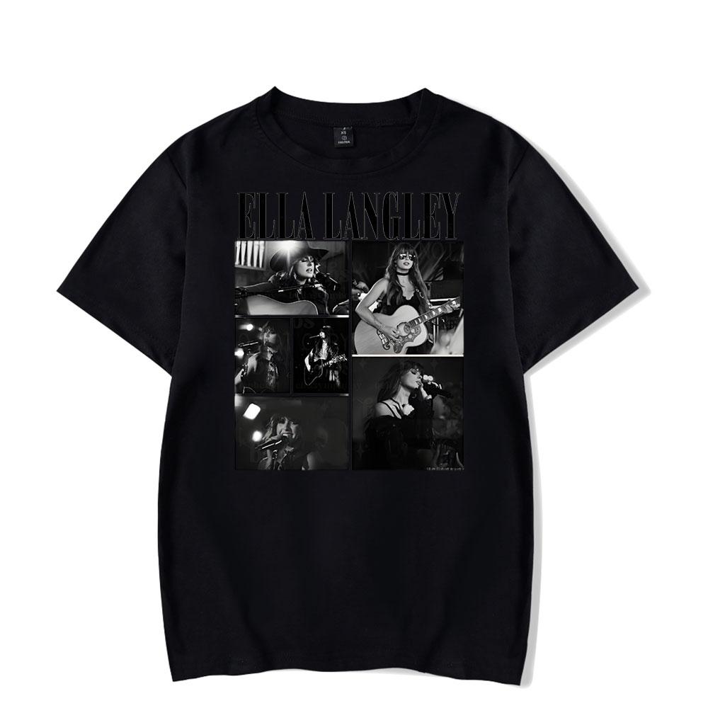 

2026Ella Langley Merch Trendy Short Sleeve T Shirt Unisex Sport Pullover Harajuku Y2k T Shirt TopEasy MoveUnisext S