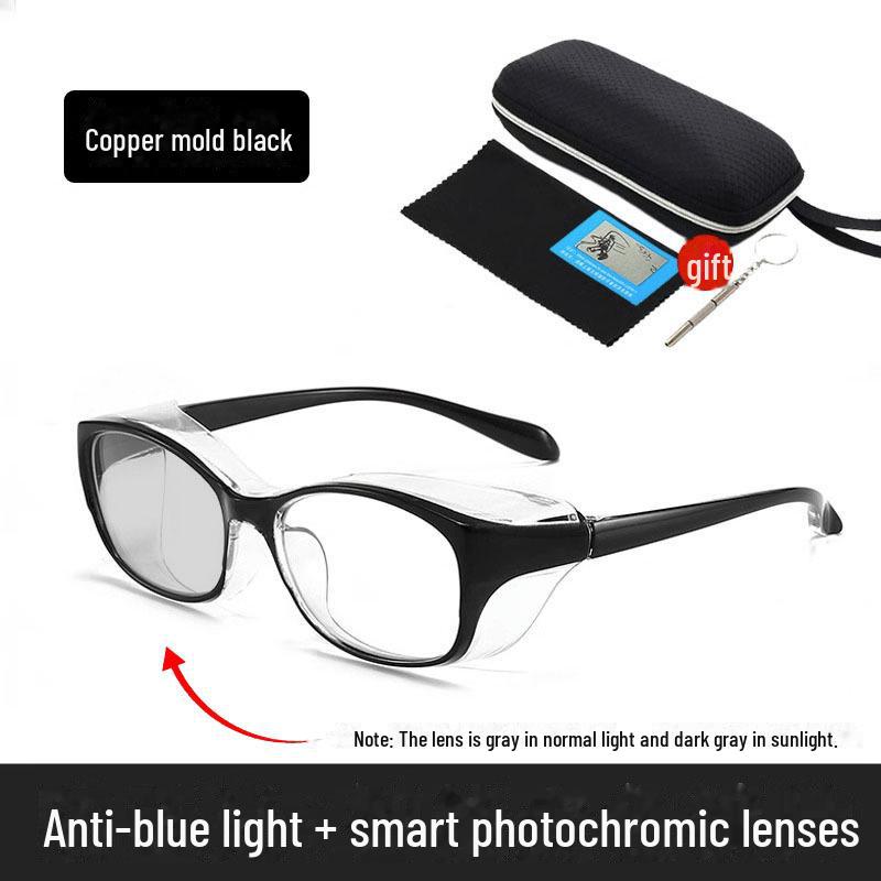 Anti-Blue Light & Anti-Radiation Surgery Glasses for Dry Eye & Myopia with Double Eyelid Support