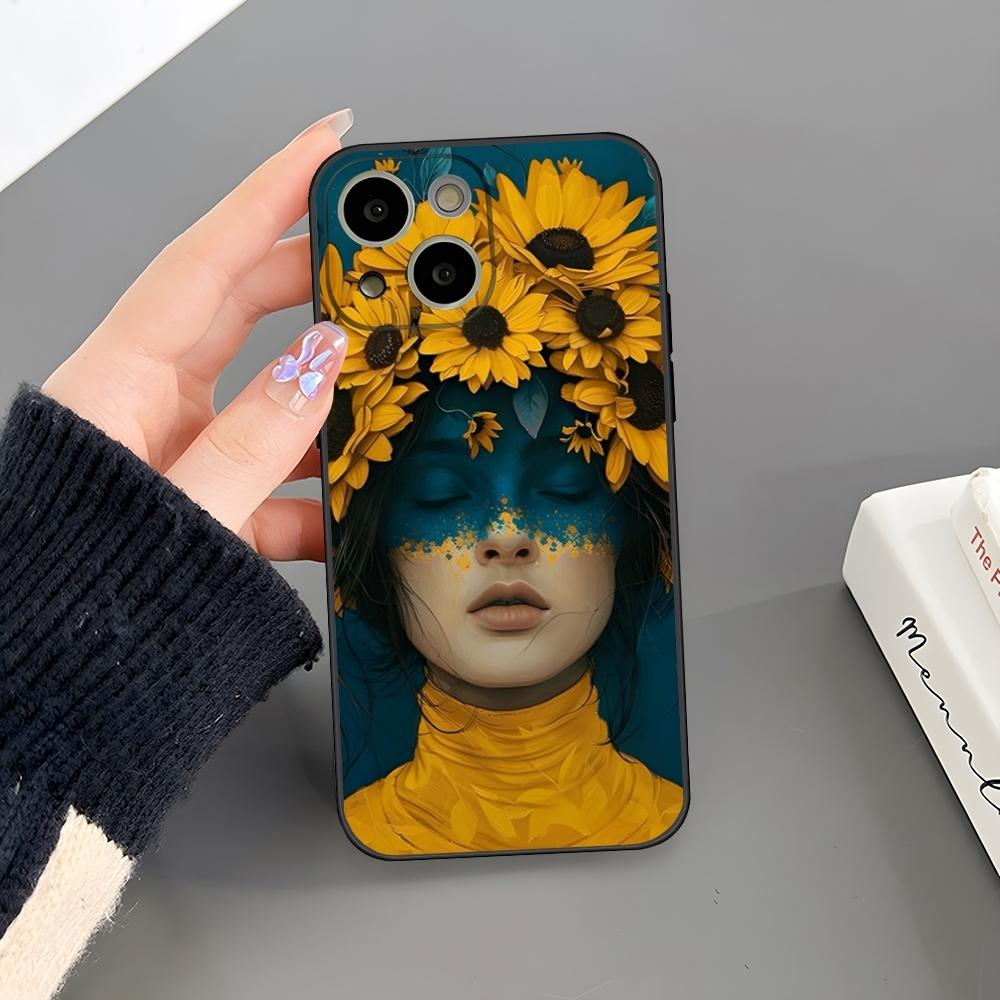 Abstract Flowers Girl Art Phone Case For Iphone 17 Air 15 Pro Max 14 Pro 16 Plus 12 13 11 Xr X Xs 8 7 Plus Back Cover