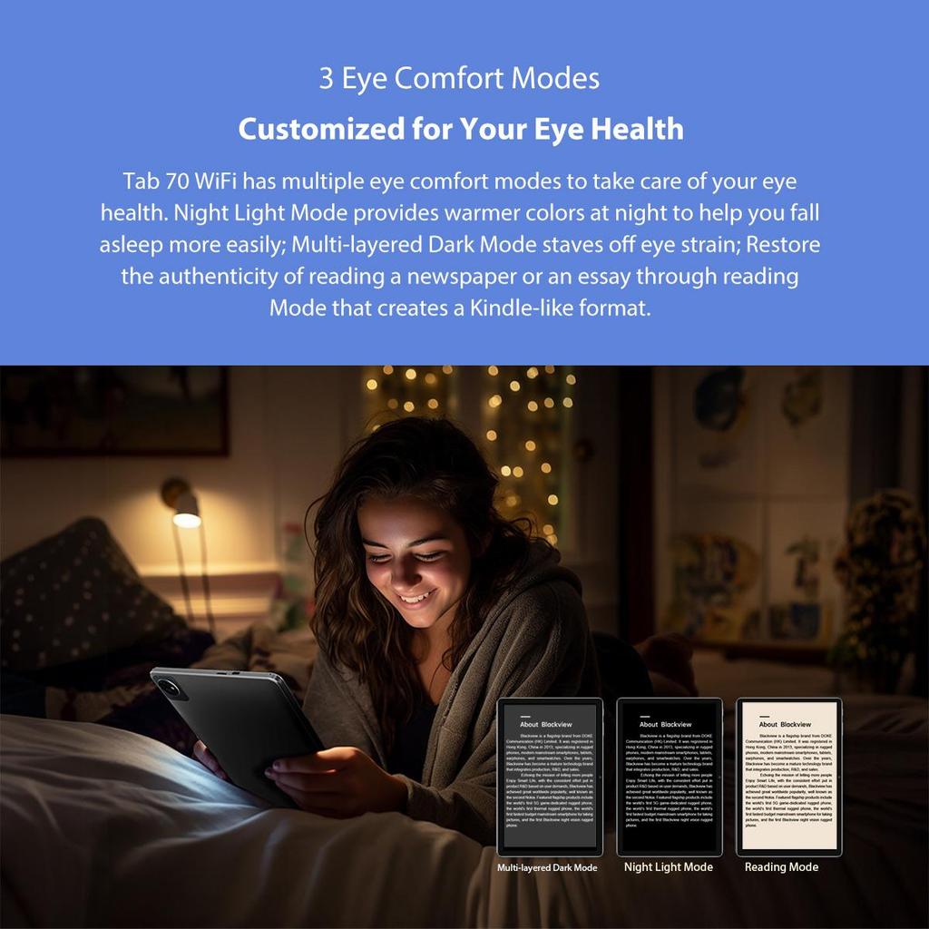 Refurbished Blackview Tab 70 WiFi 10.1 inch 6580mAh Android Tablet 3GB+64GB Storage