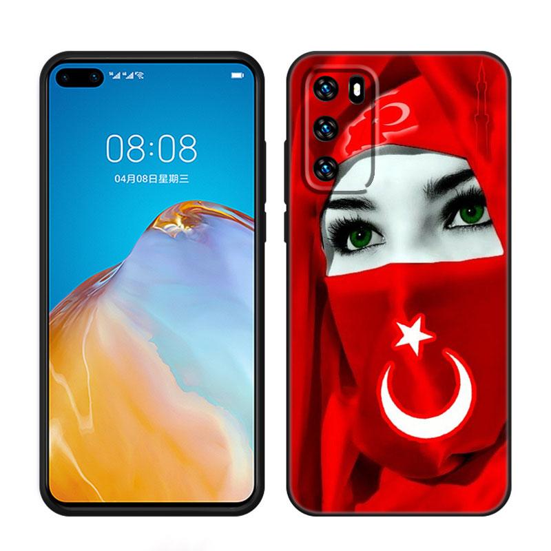 

Чехол для телефона с турецким флагом для Huawei Pura 70 Ultra P20 P30 P40 Lite P60 Art P50 Pro P50E P Smart 2018 2019 2020 2021 Huawei P40 Lite 5G