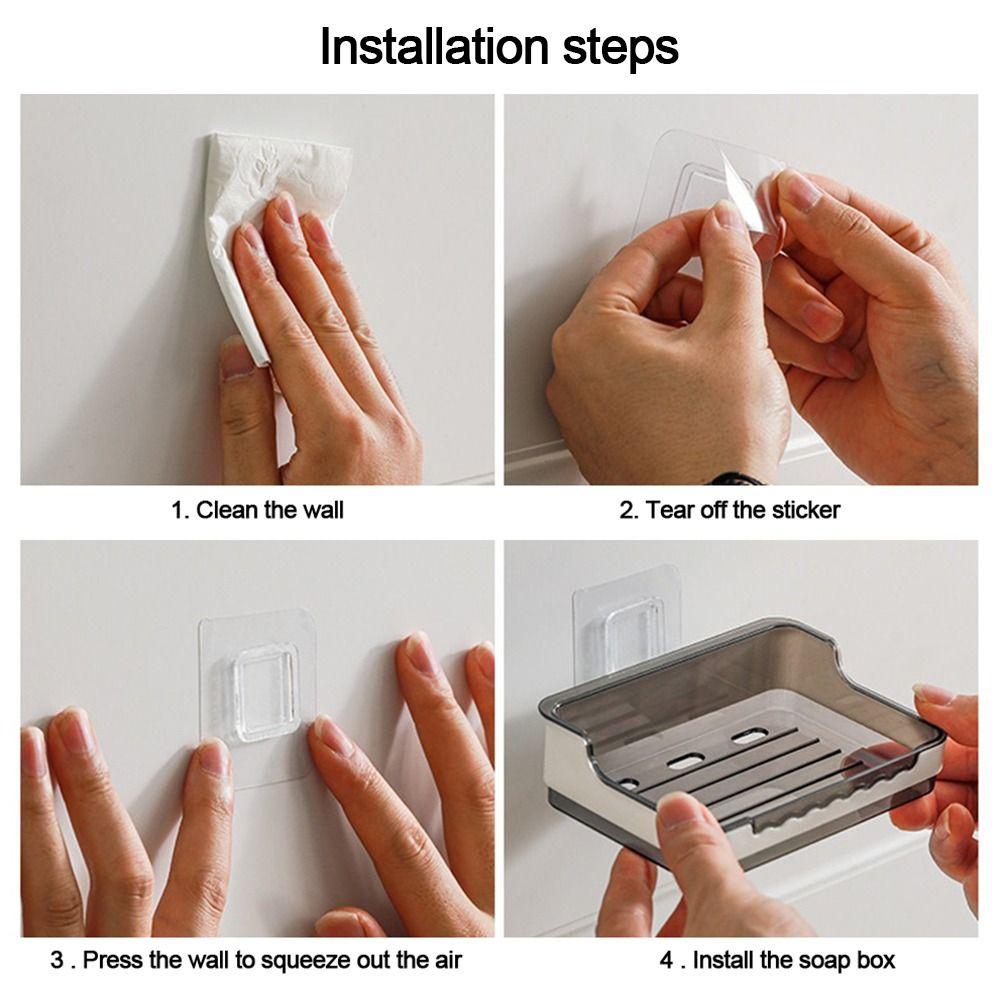 Durable Soap Dish Storage Holder Stand Tray Storage Rack  Bathroom Kitchen Sink Organizer