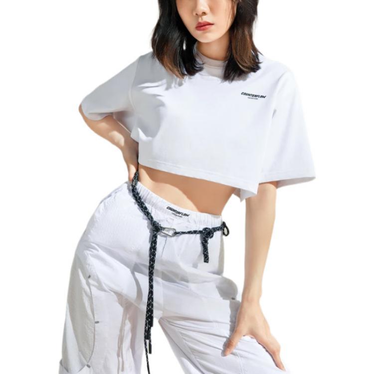 Li Ning Cf X Haizhenwang Designer Collaboration Training Series 3M Reflective Logo Design Solid Color Loose Short Sleeve T-Shirt Women Tops ATSSB52-1