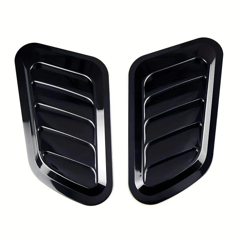 2Pcs Universal Car Vent Side Vent Hood Air Outlet Decorative Vents Carbon Fiber False Vent Hood Decal Auto Decorative Sticker