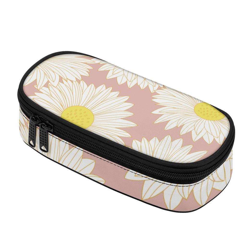 Pencil Case High Capacity Easy Open Zipper Durable 300D Polyester with Mesh Pocket Removable Divider and Pen Slots for Students