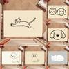 Cute Pet Cartoon Pattern Door Mat Cat Dog Themed Indoor Rug Non Slip Floor Mat for Living Room Bedroom Home Decor