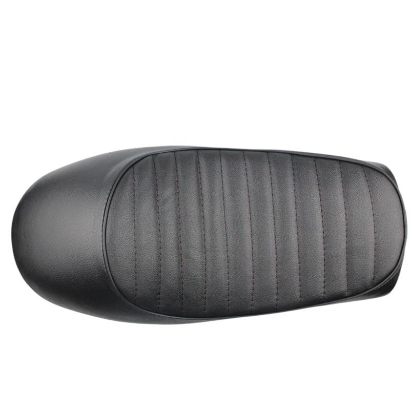 Kanoan Motorcycle Seat for Honda CG125 CG Replacement Racer Seat with PU Leather and Retro Universal Fit Series, Plastic, Style, (Type C, Black)