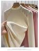 Women's Plush High-Neck Base Layer Top - Thickened, Warm, Stylish Innerwear for Autumn/Winter