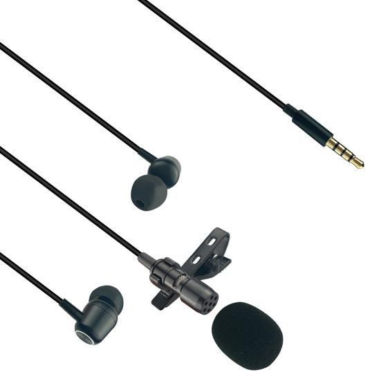 1.5m Lapel Microphone Professional Noise Reduction Mini Live Broadcast Recording Lavalier Headset Microphone for Mobile Phone