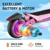 E-Scooter (6-12 Y), 6.5" Foldable Kids Scooter with Front & Rear Spring Suspension, Max Speed 16 Km/h, Range 10-12 Km, Suitable for Girls & Boys