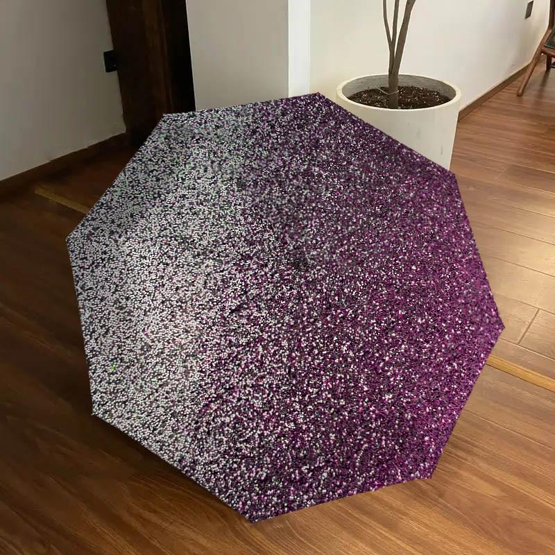 1pc Glitter Circle Pattern Umbrella Design Automatic Opening and Closing Umbrella, High-quality Travel Umbrella, Lightweight and Portable, -24