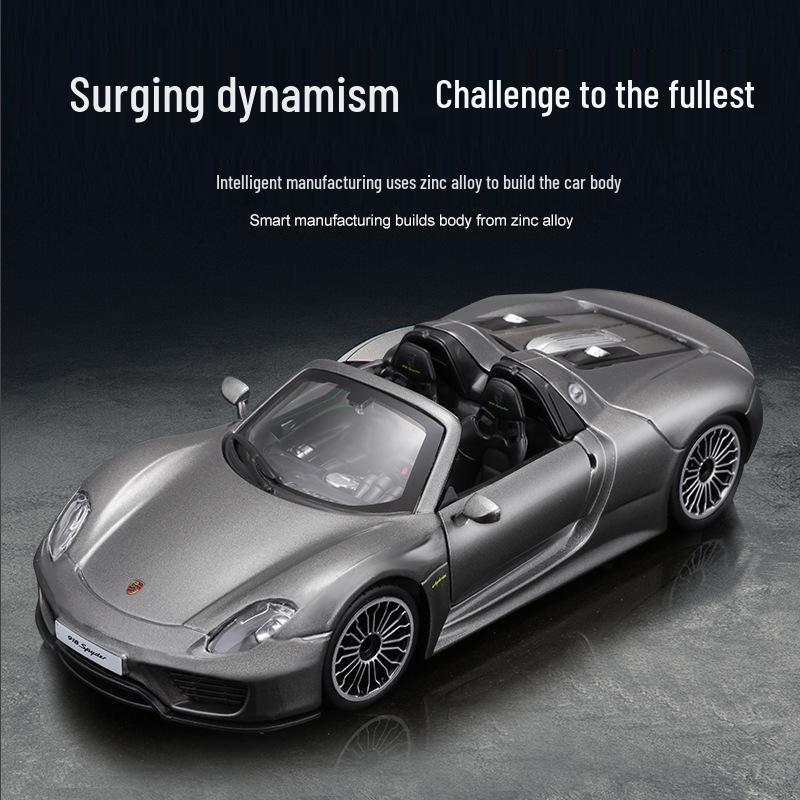 

Bburago 1:24 Porsche 918 Supercar Alloy Model Car Toy Gift for Boys Collection