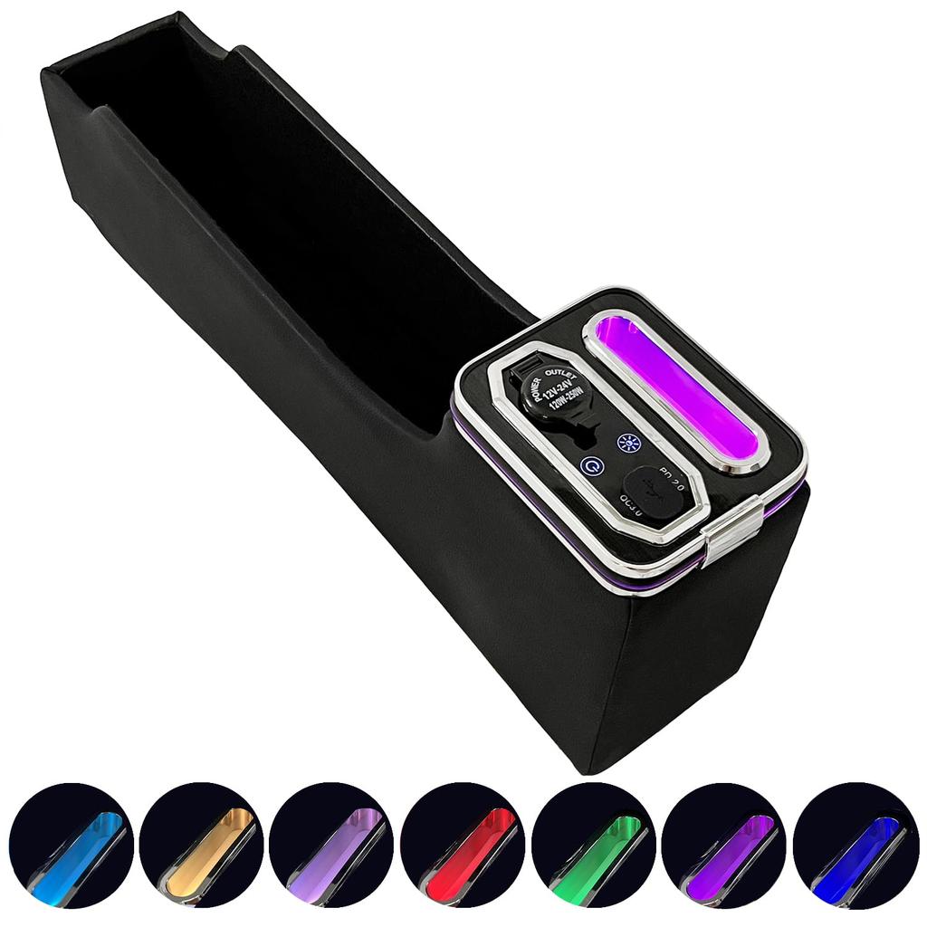 AuoKeer Console Box for Honda New Breathing Bench Custom Armrest Console with USB Easy Armrest Storage Specific Design N-BOX JF5/JF6/JF4/JF3 - Lamp,