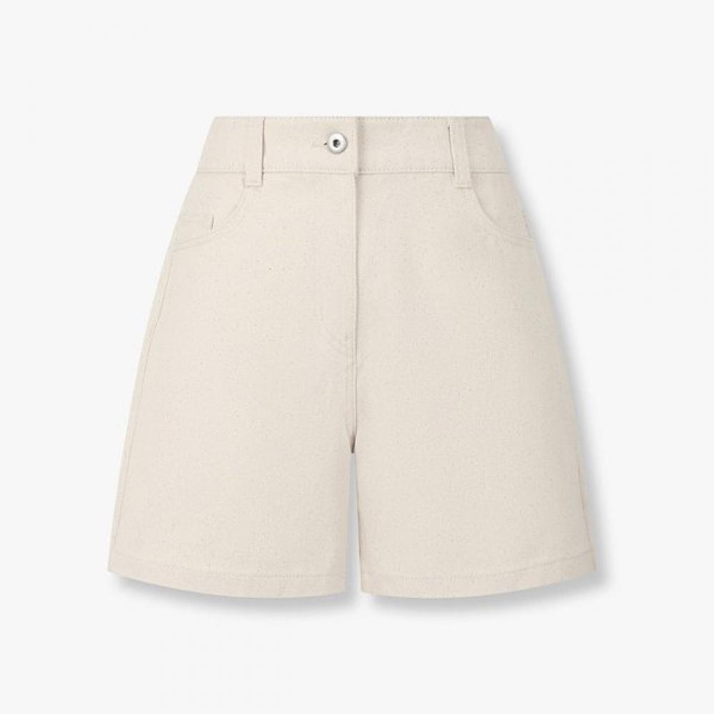 Studio Tomboy Denim Twill Back Banding Shorts 9176262983 off-white/OS