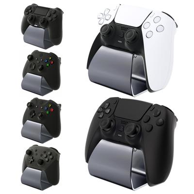 PlayVital 2er-Set kompatibler Gamecontroller PS5 Edge kompatibler Speicher Aluminiumdisplay Xbox Series Switch Pro kompatibel Dunkelgrau Stand-AL
