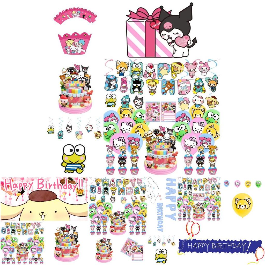 Melody Kuromi Sanrio Happy Birthday Party Decorations Set With Balloons And Cake Toppers Durable And Fun!