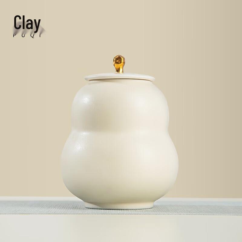 Gourd Ceramic Tea Storage Jar