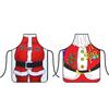 1PC Santa Claus Theme Baking Christmas Apron Home Cooks Apron for Cooking Funny Cartoon Printed Dress-Up & Role Play Unisex
