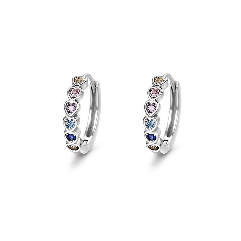 Love, personality, fashion, heart-shaped earrings, small and elegant, delicate earrings for women