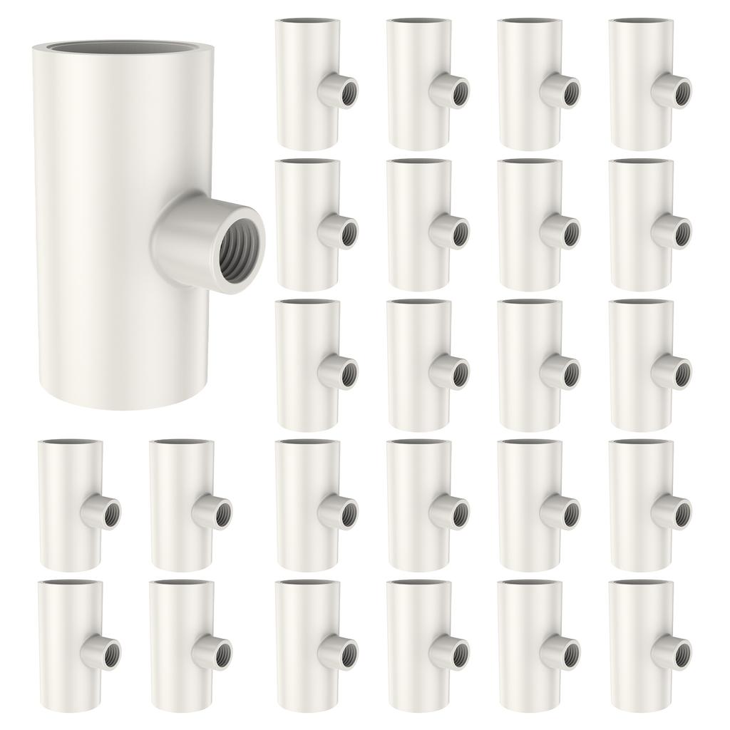 25 Stück Hühnertränke PVC T-Stück ohne Bohren Anschluss Vollautomatische Geflügeltränke Nippel/Becher/Futterspender/Geflügelwassertrinker