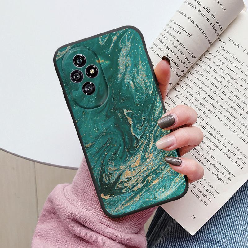 Colorful Marble Case For Honor 200 Luxury Soft Shockproof Cover Fundas For Honor200 90 Lite Shell Watercolor Oil Painting Coque