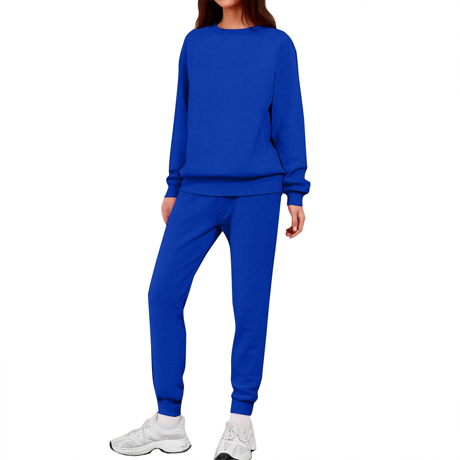 Women s Two-piece Casual Suit, Color -lined Suit, Sweatpants With Pockets XXXL