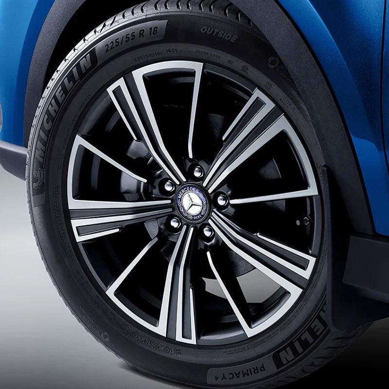 56mm Car Wheel Center Hub Cap Rim Cover Emblem Stickers For Mercedes Benz S320 W164 W203 W204 W168 C180 E320 Car Accessories CL1
