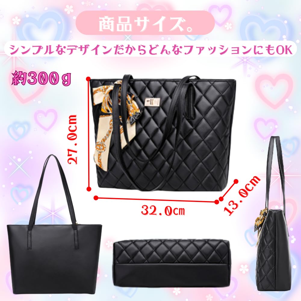 ORIJIRI Women's A4 Tote Bag for Job Hunting, Recruitment Bag, Business Bag, Large Capacity, 2-Way, Commuter Bag, Stylish and Popular, PU Leather