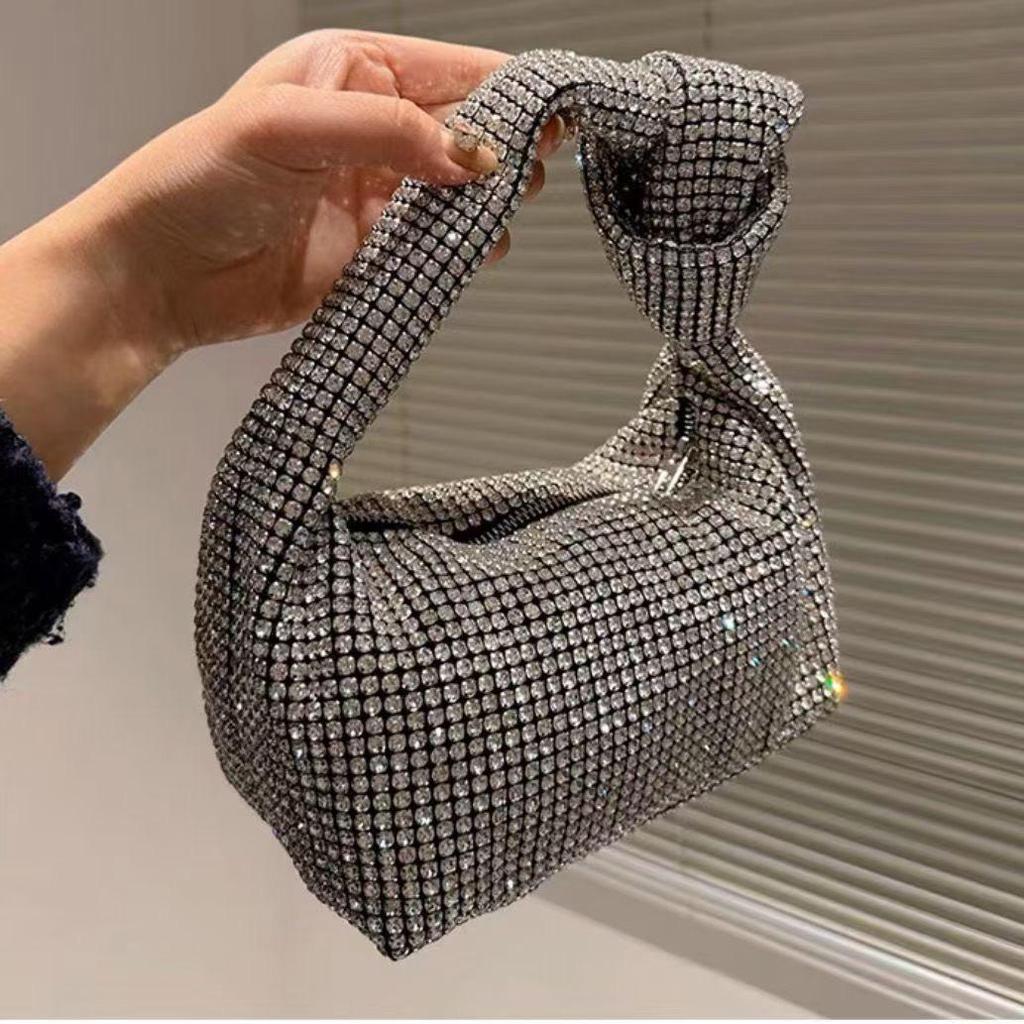 2024 Women's Fashion Rhinestone Chain Handbag - Chic, Versatile, Portable, and High-End.