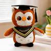 23Cm Gown Ribbon Cartoon Owl Plush Toy Stuffed Graduation Bachelor Doctor Animal Mascot Souvenir Plushie Classmate Gift