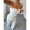 Western Style New Fashion Sexy Tube Top Top High Waist Wide Leg Pants Two-Piece Set Top and Pants Set