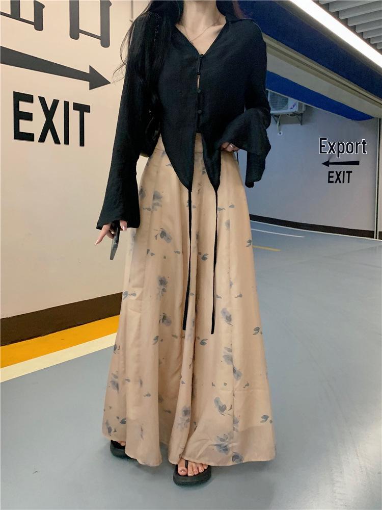 Women's Spring/Summer 2026 Long Sleeve Two-Piece Set: Sun Protection Top & Skirt