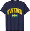 Sweden Sverige Swedish Flag Graphic Unisex T-Shirt