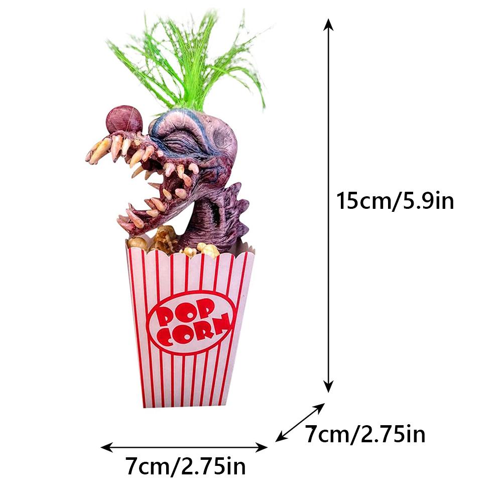 Popcorn Clown Creepy Clown Head Statue Resin Crafts Clown for Halloween Decoration