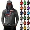 Camiseta Casual con Capucha de Manga Larga para Hombre con Protección Solar