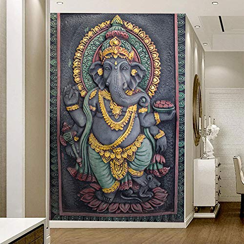 @ Indian Traditional 3D Ganesh ji Stickers Vinyl Print For Wall Home UKZQ295 50%off