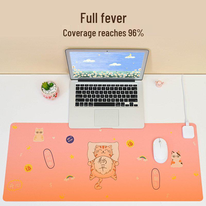 Cartoon Large Heated Desk Mat for Office or Study