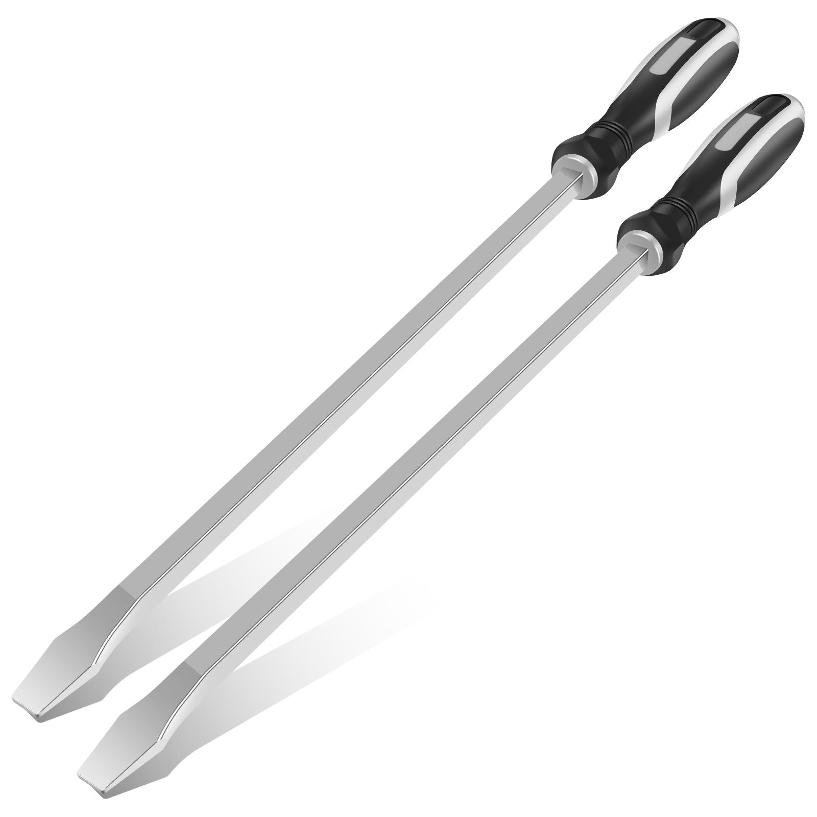 2 шт. Удлиненная отвертка-гвоздодер 56 см / 22 дюйма, длинная, с прямым наконечником, ломик, инструмент для ремонта, плоская / шлицевая отвертка